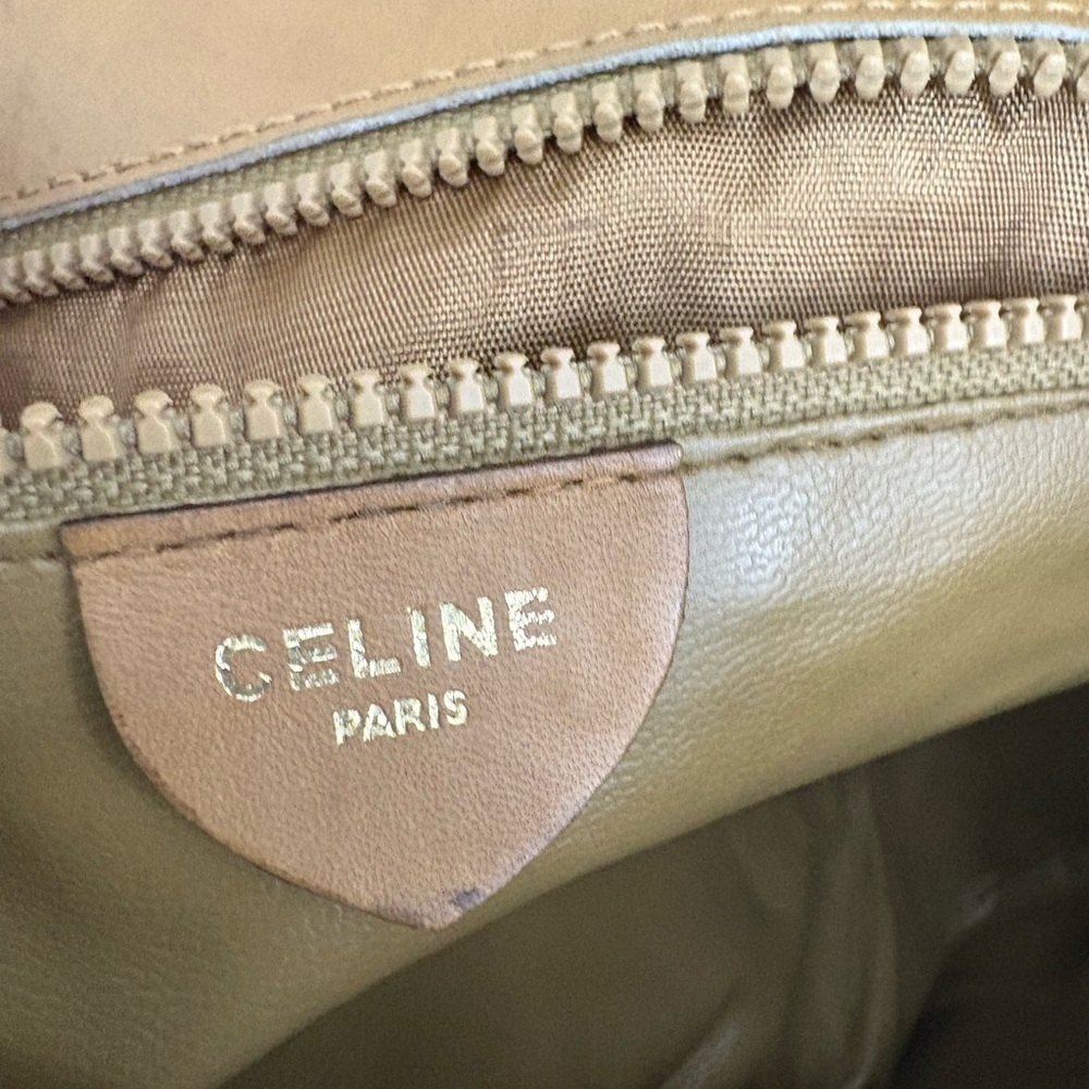 CELINE Macadam Shoulder Bag Triomphe Logo PVC Leather Vintage - Picture 8 of 10